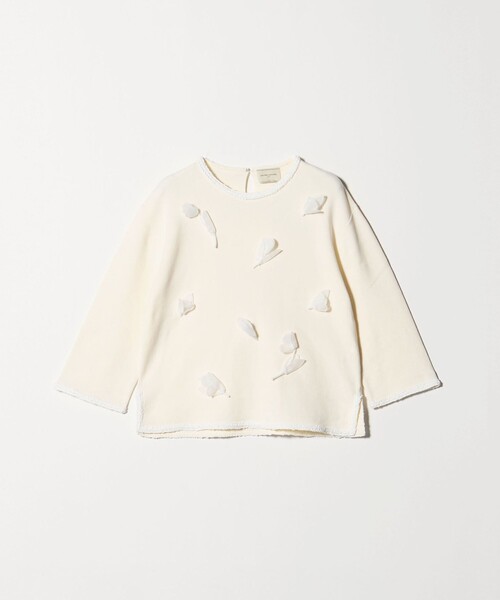 UNITED ARROWS（ユナイテッドアローズ）の「BROCHE  フラワーモチーフ ニット（ニット/セーター・レディース・ブラック/オフホワイト/グレー系・FREE）」の13枚目の写真
