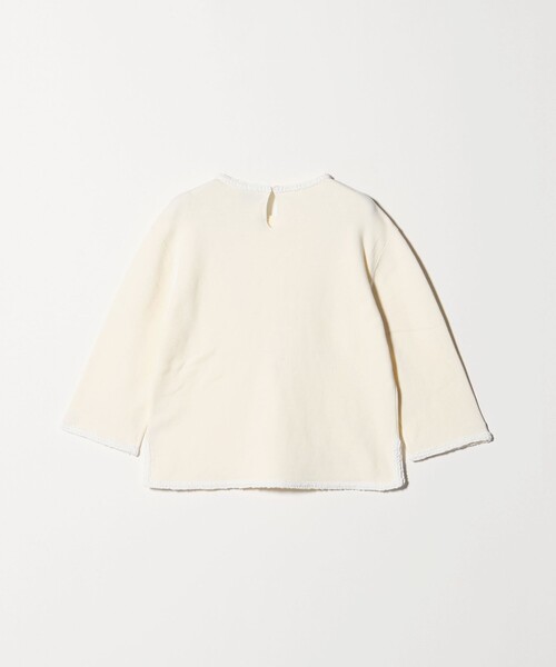 UNITED ARROWS（ユナイテッドアローズ）の「BROCHE  フラワーモチーフ ニット（ニット/セーター・レディース・ブラック/オフホワイト/グレー系・FREE）」の12枚目の写真