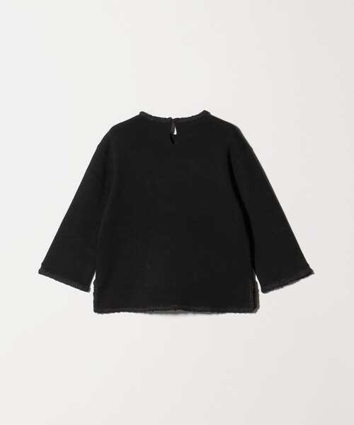 UNITED ARROWS（ユナイテッドアローズ）の「BROCHE  フラワーモチーフ ニット（ニット/セーター・レディース・ブラック/オフホワイト/グレー系・FREE）」の8枚目の写真