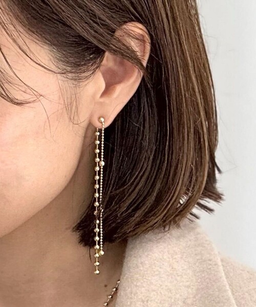 grace grace （グラスグラス）の「【grace grace/グラスグラス】スキップボールボールピアス（ピアス（両耳用）・レディース・ゴールド/シルバー・FREE）」の2枚目の写真
