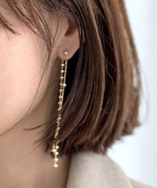 grace grace （グラスグラス）の「【grace grace/グラスグラス】スキップボールボールピアス（ピアス（両耳用）・レディース・ゴールド/シルバー・FREE）」の3枚目の写真