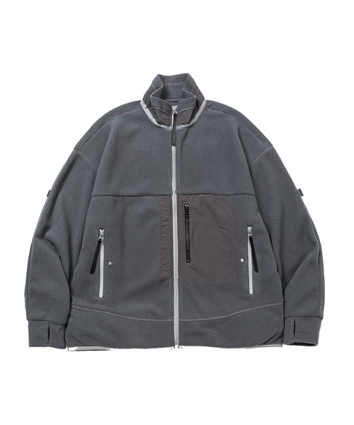 meanswhile(ミーンズワイル)の「Polartec Fleece Overwrap JKT(その他アウター・メンズ・グリーン系/ベージュ系その他/ブラック・2(M)/1(S)/3(L))」の3枚目の写真