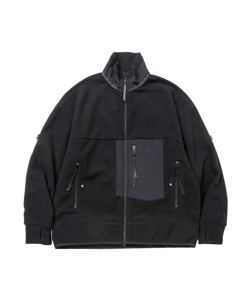 meanswhile(ミーンズワイル)の「Polartec Fleece Overwrap JKT(その他アウター・メンズ・グリーン系/ベージュ系その他/ブラック・2(M)/1(S)/3(L))」の2枚目の写真