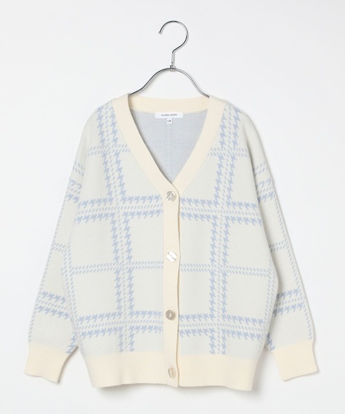 GLOBAL WORK（グローバルワーク）の「メルティニットVカーデ/589256（カーディガン/ボレロ・キッズ・ブラック/サックスブルー/ホワイト系5/ホワイト系8・130cm/140cm/150cm/160cm）」の11枚目の写真