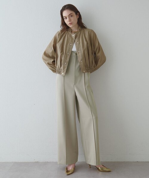 Drawing Numbers（ドローイング ナンバーズ）の「【Drawing Numbers】エレガントハイウエストパンツ（その他パンツ・レディース・ベージュ/ブラック・38/36）」の3枚目の写真