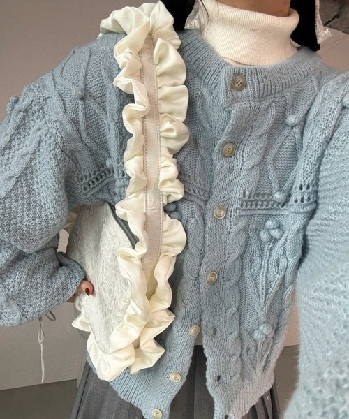 idem(イデム)の「rose frill bag / バラジャガードフリルバッグ(ハンドバッグ・レディース・イエロー/ブラック/アイボリー・FREE)」の17枚目の写真