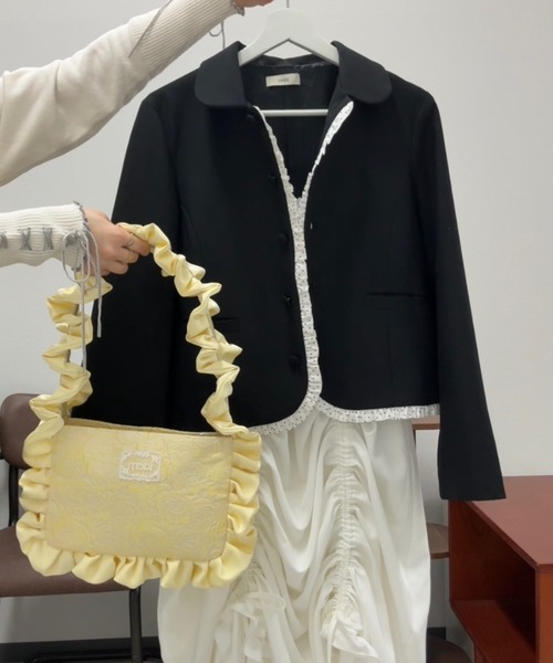 idem(イデム)の「rose frill bag / バラジャガードフリルバッグ(ハンドバッグ・レディース・イエロー/ブラック/アイボリー・FREE)」の19枚目の写真