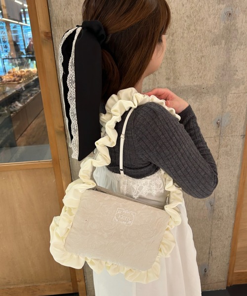 idem(イデム)の「rose frill bag / バラジャガードフリルバッグ(ハンドバッグ・レディース・イエロー/ブラック/アイボリー・FREE)」の22枚目の写真