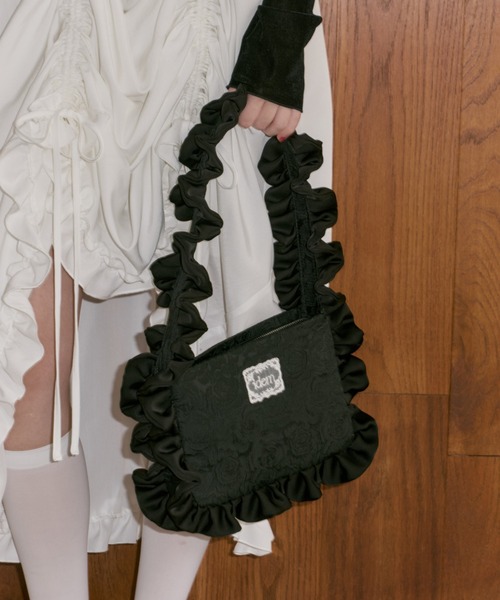rose frill bag / バラジャガードフリルバッグ（ハンドバッグ）｜idem