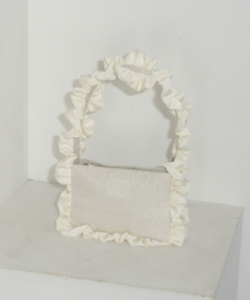 idem(イデム)の「rose frill bag / バラジャガードフリルバッグ(ハンドバッグ・レディース・イエロー/ブラック/アイボリー・FREE)」の8枚目の写真