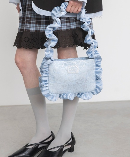 rose frill bag / バラジャガードフリルバッグ（ハンドバッグ）｜idem 