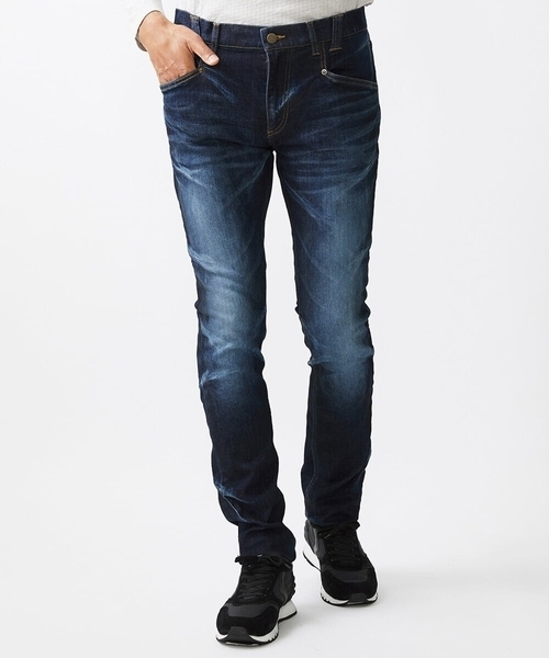 MICHEL KLEIN HOMME   （ミッシェルクランオム）の「《日本製》ブルーオーシャンデニムパンツ（デニムパンツ・メンズ・ネイビー・MEDIUM/LARGE/X-LARGE）」の2枚目の写真