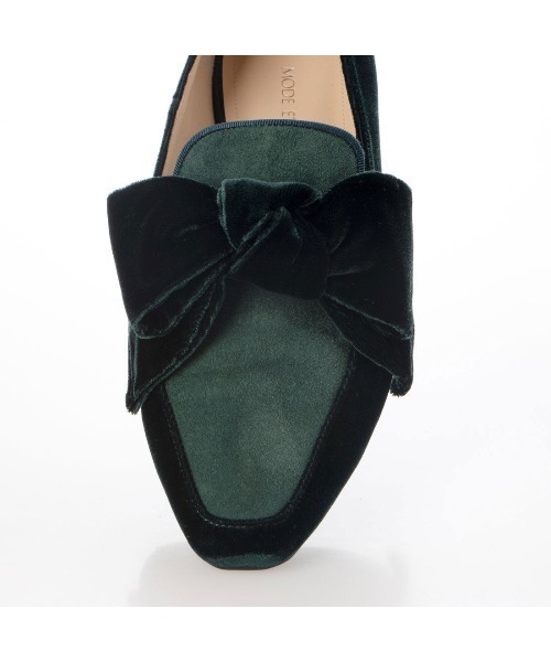 Mode et Jacomo（モードエジャコモ）の「ベルベットリボンローファー（ローファー・レディース・ブラック×ブルー/グリーン系その他4/ブラック系その他・24cm/23cm/23.5cm/24.5cm/22.5cm）」の8枚目の写真