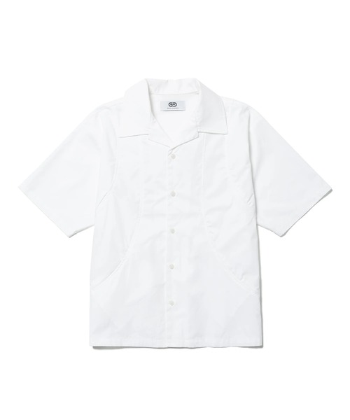 CONZ(コンズ)の「OPEN COLLAR SHIRT(シャツ/ブラウス・メンズ・ブラック/ホワイト・2/3)」の2枚目の写真