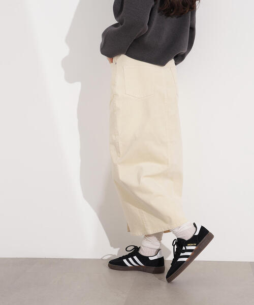 N.（N. Natural Beauty Basic）（エヌエヌナチュラルビューティーベーシック）の「【PS/低身長サイズ】コーデュロイスリットスカート（スカート・レディース・オフホワイト/ダークブラウン・MEDIUM/P/S）」の16枚目の写真