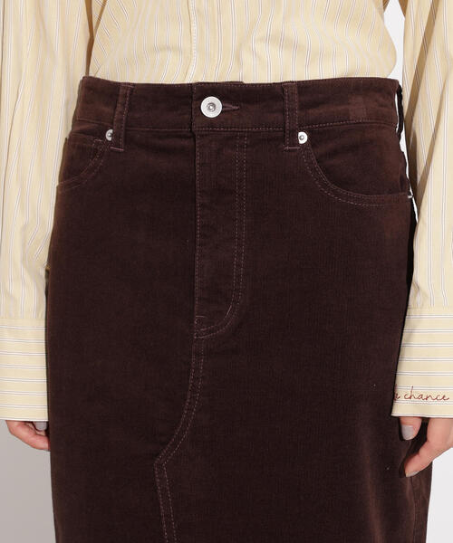 N.（N. Natural Beauty Basic）（エヌエヌナチュラルビューティーベーシック）の「【PS/低身長サイズ】コーデュロイスリットスカート（スカート・レディース・オフホワイト/ダークブラウン・MEDIUM/P/S）」の20枚目の写真