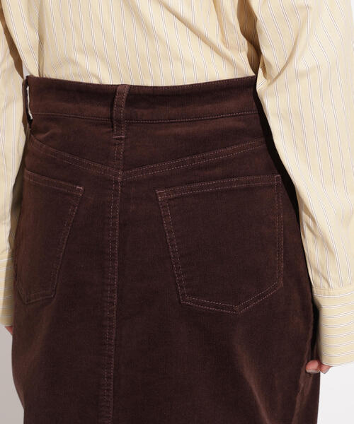 N.（N. Natural Beauty Basic）（エヌエヌナチュラルビューティーベーシック）の「【PS/低身長サイズ】コーデュロイスリットスカート（スカート・レディース・オフホワイト/ダークブラウン・MEDIUM/P/S）」の21枚目の写真