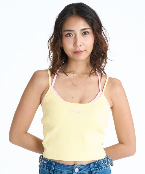 ROXY(ロキシー)の「ROXY×NANAHA CAMI /ロキシーカップ付きレイヤードデザインロゴワンポイントキャミソール(キャミソール・レディース・イエロー/ホワイト・MEDIUM/LARGE)」の7枚目の写真