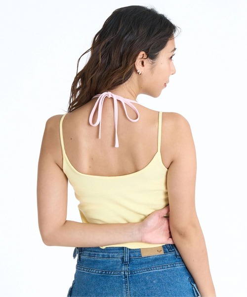 ROXY(ロキシー)の「ROXY×NANAHA CAMI /ロキシーカップ付きレイヤードデザインロゴワンポイントキャミソール(キャミソール・レディース・イエロー/ホワイト・MEDIUM/LARGE)」の8枚目の写真