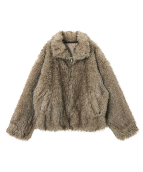 andme（アンドミー）の「ミックスファージャケット（その他アウター・レディース・ベージュ系その他/ブラウン/ブラウン系その他・FREE）」の18枚目の写真