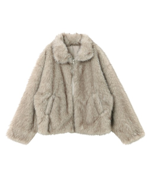 andme（アンドミー）の「ミックスファージャケット（その他アウター・レディース・ベージュ系その他/ブラウン/ブラウン系その他・FREE）」の19枚目の写真