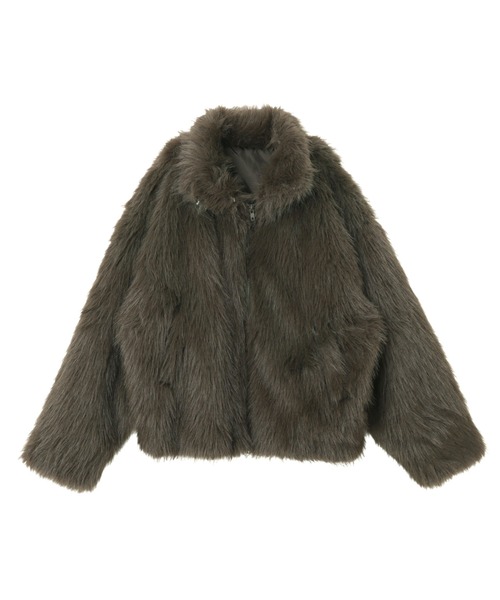 andme（アンドミー）の「ミックスファージャケット（その他アウター・レディース・ベージュ系その他/ブラウン/ブラウン系その他・FREE）」の20枚目の写真