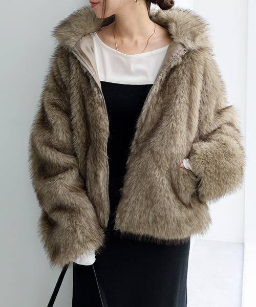 セール】ミックスファージャケット（その他アウター）｜andme