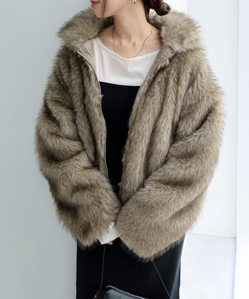 セール】ミックスファージャケット（その他アウター）｜andme