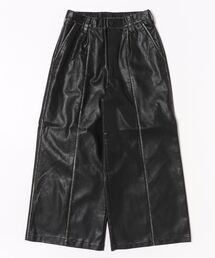 ８(eight) | ヴィンテージ加工合皮ワイドパンツ(その他パンツ)