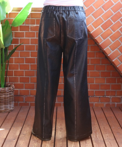 8(eight)(エイト)の「ヴィンテージ加工合皮ワイドパンツ(その他パンツ・メンズ・ブラック・MEDIUM/LARGE)」の7枚目の写真