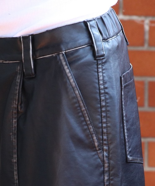 8(eight)(エイト)の「ヴィンテージ加工合皮ワイドパンツ(その他パンツ・メンズ・ブラック・MEDIUM/LARGE)」の22枚目の写真