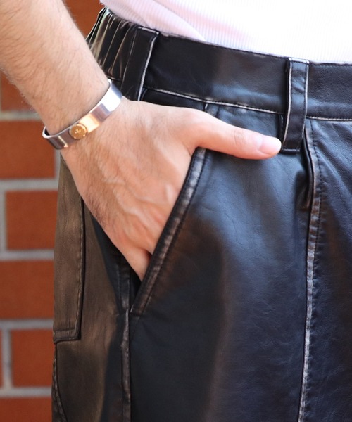 8(eight)(エイト)の「ヴィンテージ加工合皮ワイドパンツ(その他パンツ・メンズ・ブラック・MEDIUM/LARGE)」の17枚目の写真