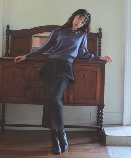 Feroux（フェルゥ）の「【2WAY】サス付きペプラムデザイン スカート（スカート・レディース・ホワイト系1/ブラック系・SMALL/MEDIUM）」の8枚目の写真