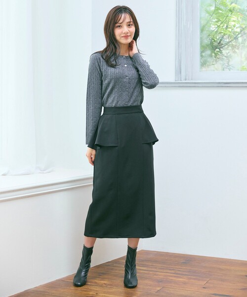 Feroux（フェルゥ）の「【2WAY】サス付きペプラムデザイン スカート（スカート・レディース・ホワイト系1/ブラック系・SMALL/MEDIUM）」の13枚目の写真