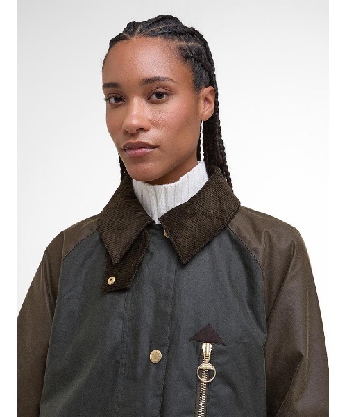 Barbour(バブアー)の「Evetteワックスジャケット(テーラードジャケット・レディース・ブラウン/オリーブ・8/10)」の6枚目の写真