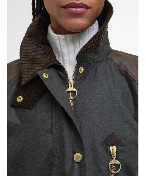 Barbour(バブアー)の「Evetteワックスジャケット(テーラードジャケット・レディース・ブラウン/オリーブ・8/10)」の8枚目の写真