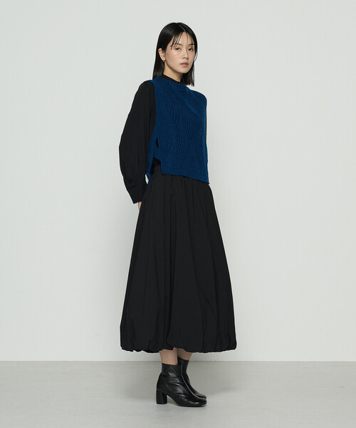 K.T KIYOKO TAKASE(キヨコタカセ)の「マットサテン タイ付 ハイネックブラウス(シャツ/ブラウス・レディース・ブラック/モカ/ホワイト・7号/11号/9号)」の6枚目の写真