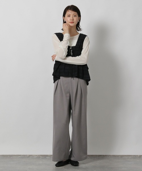 LAKOLE（ラコレ）の「ダブルタックスラックスパンツ / 593438（その他パンツ・レディース・ブラウン/ブラック/グレー・FREE）」の8枚目の写真