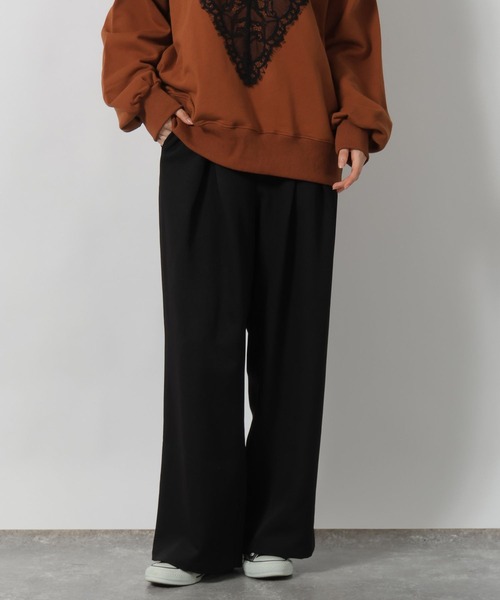 LAKOLE（ラコレ）の「ダブルタックスラックスパンツ / 593438（その他パンツ・レディース・ブラウン/ブラック/グレー・FREE）」の5枚目の写真