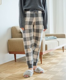 cross marche(クロスマルシェ)の【LAFUKU/ラフク】もちふわマシュマロニットチェック柄ジョガーパンツ/ルームウェア(上下別売り)(ルームウェア/パジャマ)
