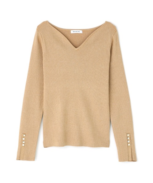 N.Natural Beauty Basic　長袖ポロニット　ラメリブポロニット N.Natural Beauty Basic 長袖ポロニット ラメリブポロニット N