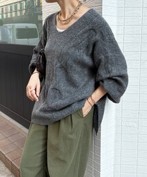 DouDou | ボリュームケーブルプルオーバー(ニット/セーター)