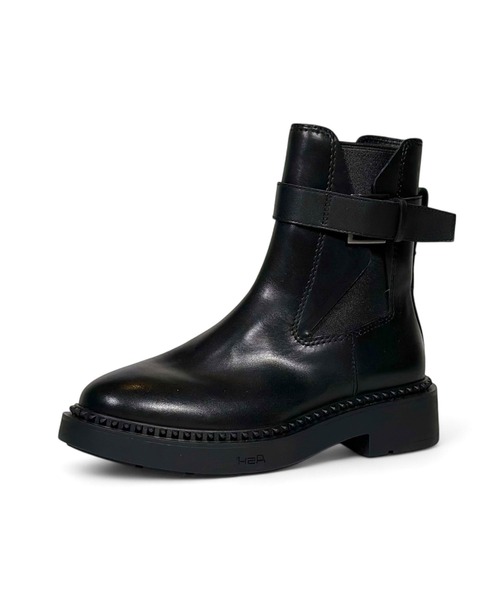 ASH（アッシュ）の「ASH/アッシュ【MARGOT】ベルト厚底ショートブーツ サイドゴア コンバット 4cmヒール（ブーツ・レディース・ブラック/グレイッシュベージュ・38/37/36/35/39）」の4枚目の写真