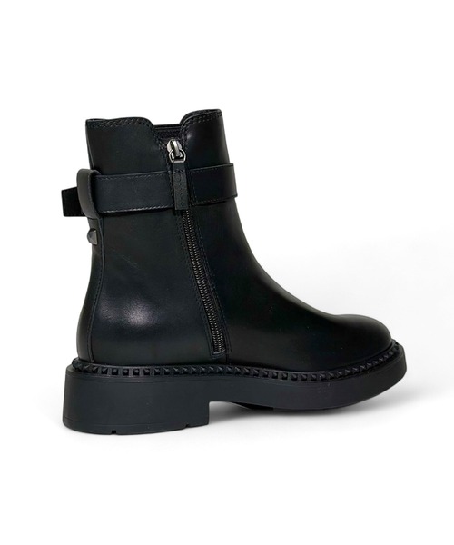 ASH（アッシュ）の「ASH/アッシュ【MARGOT】ベルト厚底ショートブーツ サイドゴア コンバット 4cmヒール（ブーツ・レディース・ブラック/グレイッシュベージュ・38/37/36/35/39）」の5枚目の写真