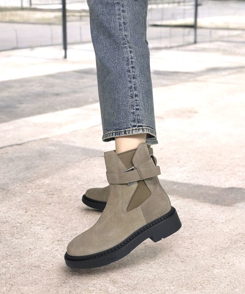 セール】ASH/アッシュ【MARGOT】ベルト厚底ショートブーツ サイドゴア