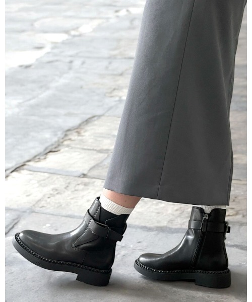 セール】ASH/アッシュ【MARGOT】ベルト厚底ショートブーツ サイドゴア