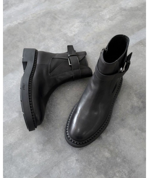 ASH（アッシュ）の「ASH/アッシュ【MARGOT】ベルト厚底ショートブーツ サイドゴア コンバット 4cmヒール（ブーツ・レディース・ブラック/グレイッシュベージュ・38/37/36/35/39）」の18枚目の写真