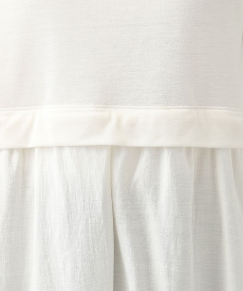 studio CLIP（スタディオクリップ）の「《natural by clip》ドッキングフレアチュニック（チュニック・レディース・アイボリー/チャコール・FREE）」の18枚目の写真