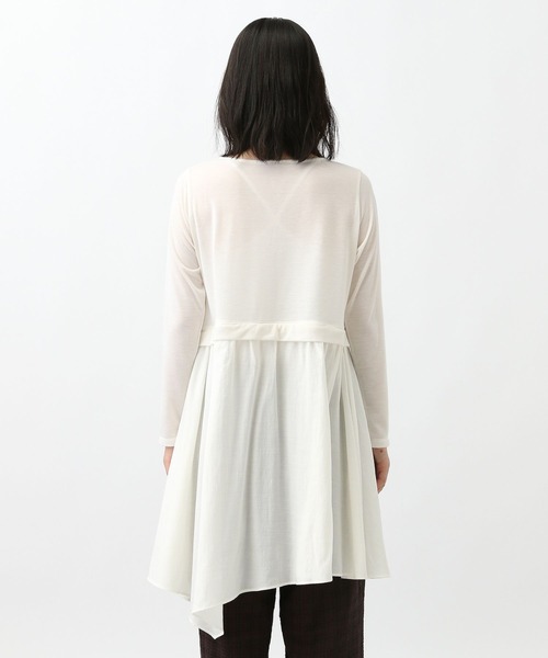 studio CLIP（スタディオクリップ）の「《natural by clip》ドッキングフレアチュニック（チュニック・レディース・アイボリー/チャコール・FREE）」の13枚目の写真