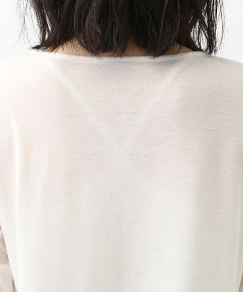 studio CLIP（スタディオクリップ）の「《natural by clip》ドッキングフレアチュニック（チュニック・レディース・アイボリー/チャコール・FREE）」の17枚目の写真